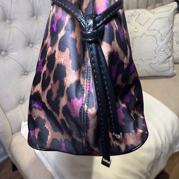 Coach Leopard Print Tote Bag – Purple & Brown Cheetah, Patent Trim, F25281 - Picture 9 of 11